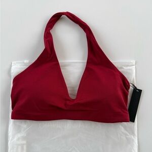 Oner Active SoftMotion Minimal Halter Neck Bralette Ruby Red L